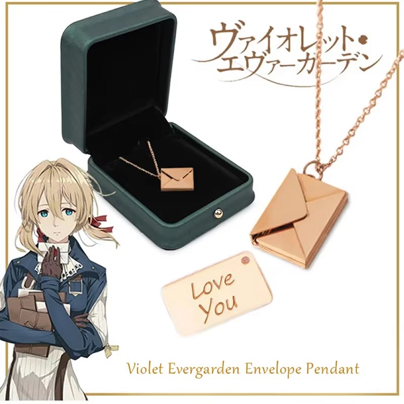 Men Accessories For Birthday Gift - Anime Violet Evergarden Envelope Metal Pendant
