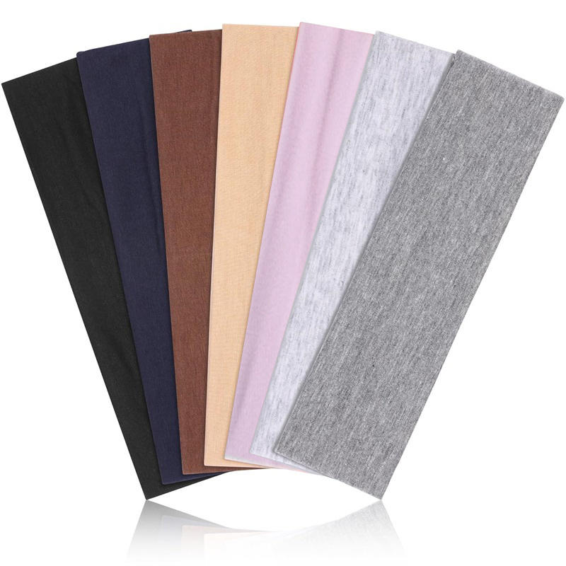 Men'S Yoga Accessories - 7Pcs Solid Elastic Hair Bands Sports