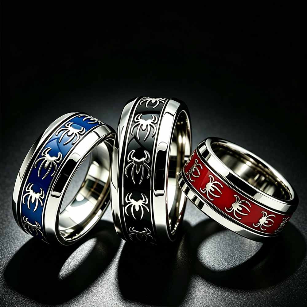New Vintage Punk Spider Ring 3 - Men Accessories Wholesale recension och pris