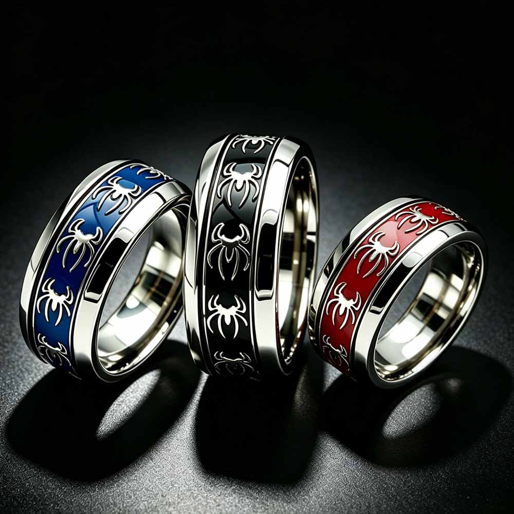 New Vintage Punk Spider Ring 3 - Men Accessories Wholesale recension och pris