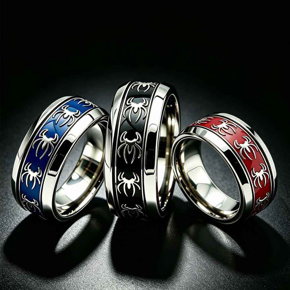 New Vintage Punk Spider Ring 3 - Men Accessories Wholesale recension och pris
