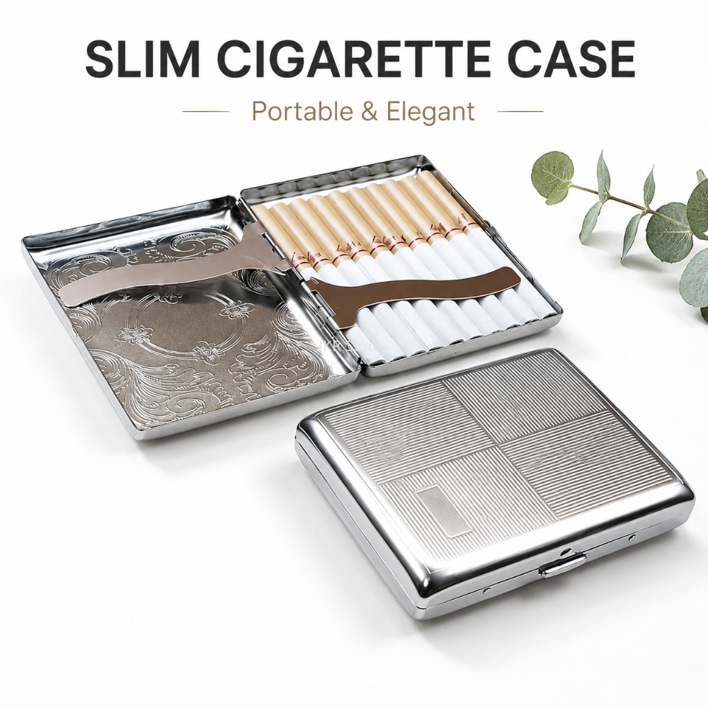 Stainless Steel Cigarette Box  - Men Accessories Usa recension och pris