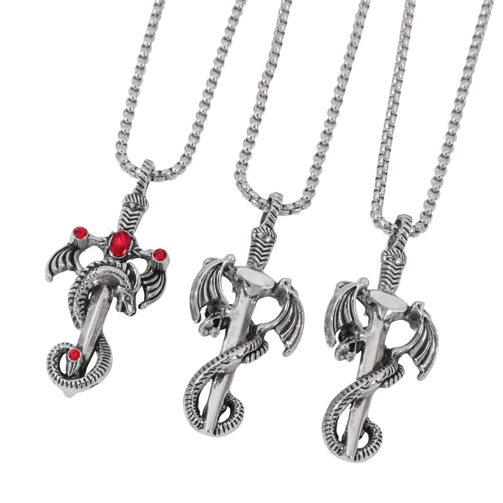 Retro Multicolor Gem Dragon Sw - Men Accessories Necklace recension och pris