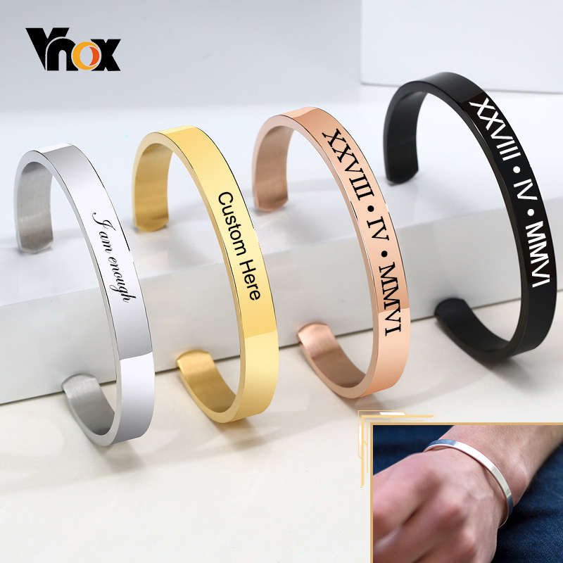 Vnox Dropshipping Customized B - Men'S Accessories Jewelry Bracelet recension och pris