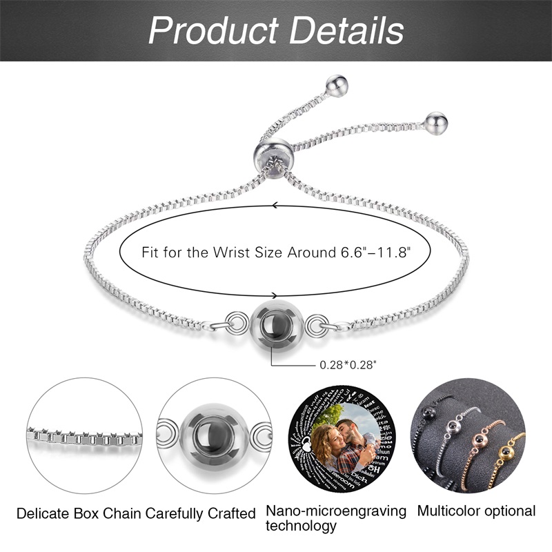 Custom Photo Bracelet Personal - Men'S Accessories Jewelry Bracelet recension och pris