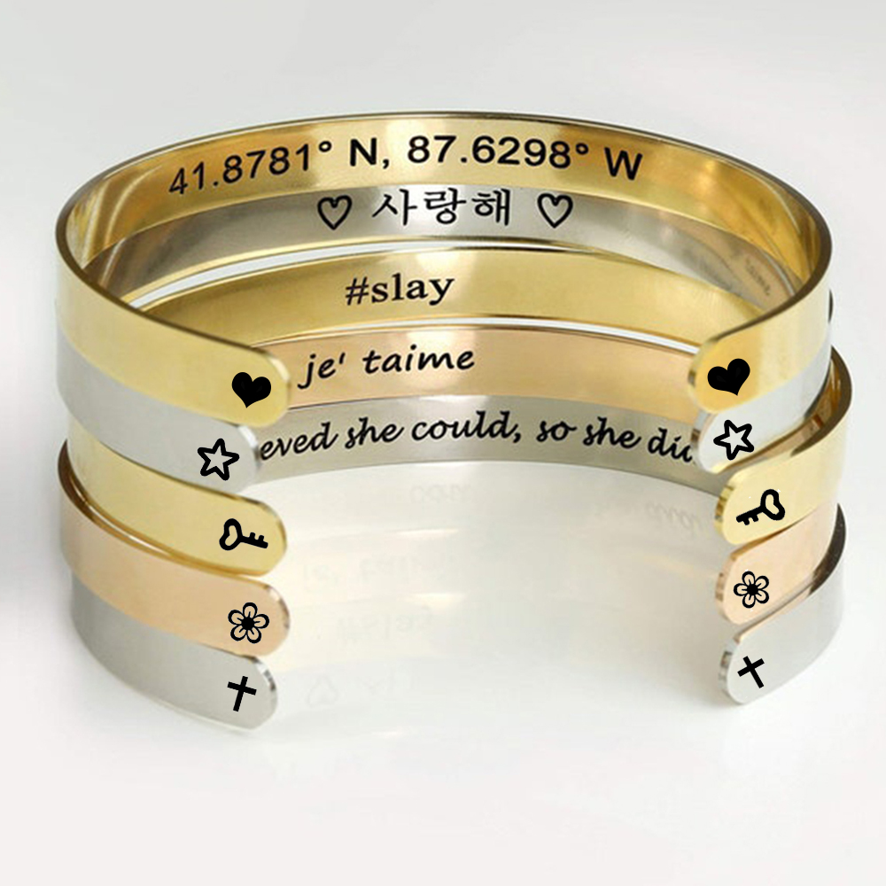 Custom Engrave Name Wrist Brac - Men'S Accessories Jewelry Bracelet recension och pris