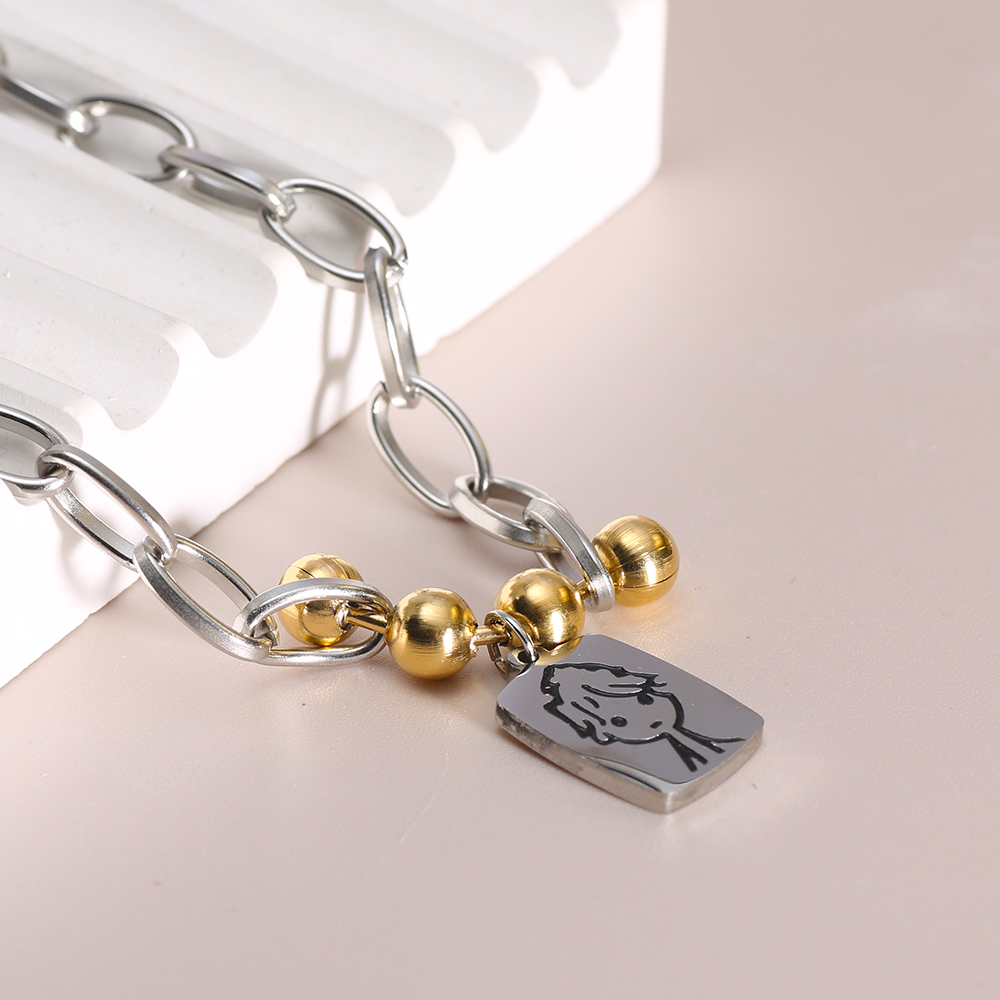 Boys Square Pendant Necklace S - Men'S Accessories High End recension och pris