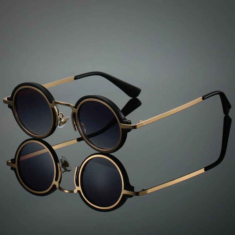 New Retro Metal Round Frame Su - Quality Men'S Accessories recension och pris